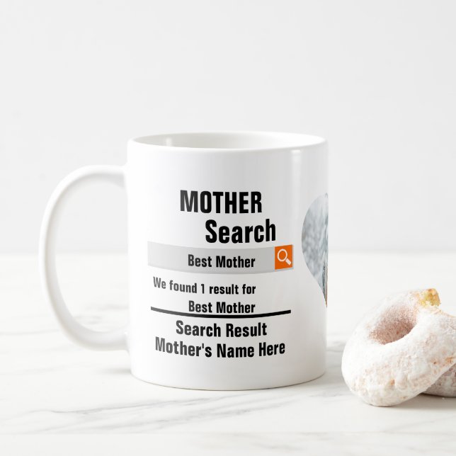Custom Best mother search result funny mothers day Coffee Mug (With Donut)