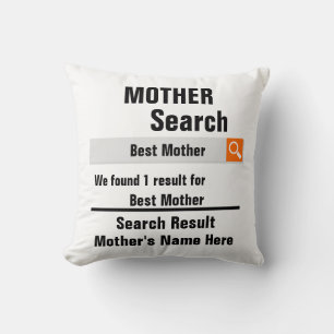 Custom Best mother search result funny mothers day Throw Pillow