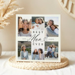 Custom Best Mum Ever 6 Photo Collage Keepsake Gift Plaque<br><div class="desc">Give your mum a gift she'll treasure forever with our best mum ever, mum script photo collage plaque. This memorable plaque features a 6 -photo collage layout, allowing you to showcase your favorite memories together. The stylish "Mum" script and heart is beautifully placed in the center, making this mug a...</div>