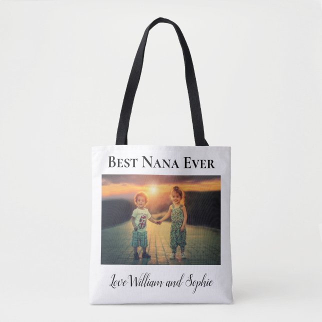 Custom Best Nana Ever Photo  Tote Bag (Front)