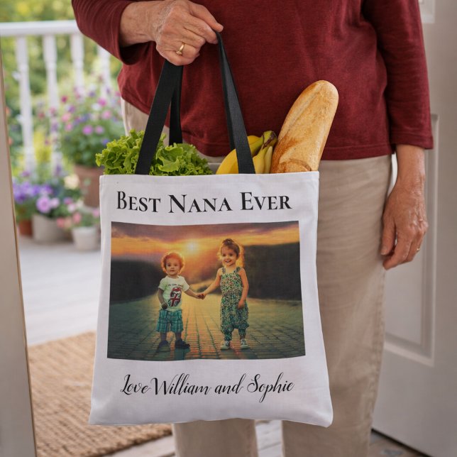 Custom Best Nana Ever Photo  Tote Bag (Creator Uploaded)