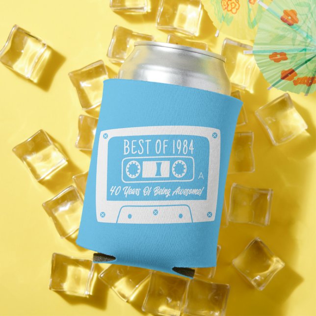 Custom Best Of 1984 40th Birthday Cassette Can Cooler (In Situ Summer)