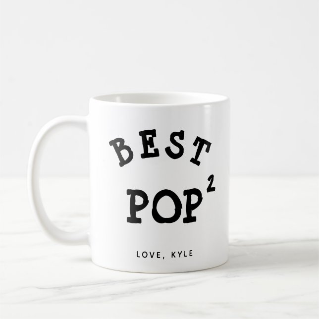 custom best pop pop grand dad father's day coffee coffee mug (Left)