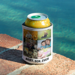 Custom Best Son Ever 6 photo collage Can Cooler