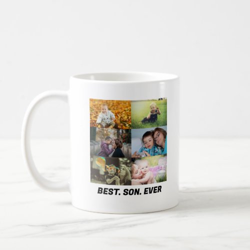 Custom Best Son Ever 6 photo collage    Coffee Mug