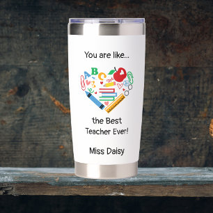 Custom Best Teacher Tumbler -Water Bottle