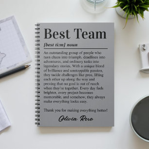 Custom Best Team Appreciation Employee Thank You Notebook