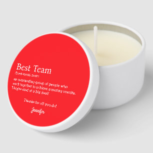 Custom Best Team Corporate Staff Employee Coworker Mini Candle Favors