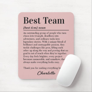 Custom Best Team Definition Thank You Team Mouse Pad