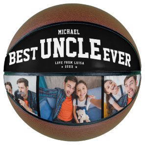 Custom BEST UNCLE EVER Modern Cool Family 3 Photo  Basketball