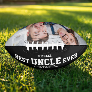 Custom BEST UNCLE EVER Modern Cool Family Photo Football