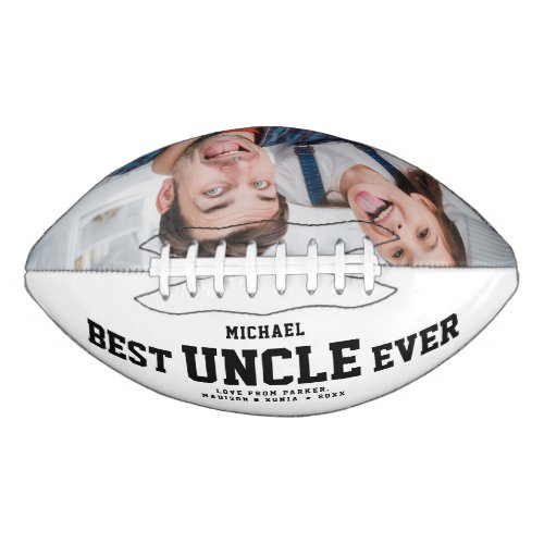 Custom BEST UNCLE EVER Modern Cool Family Photo Football