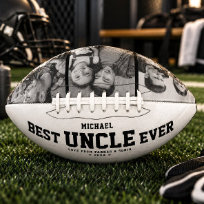 Custom BEST UNCLE EVER Modern Cool Photo Collage Football