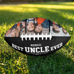 Custom BEST UNCLE EVER Modern Cool Photo Collage Football<br><div class="desc">Perfect for your coolest uncle: A BEST UNCLE EVER customized football with your 3 favorite photos,  his name,  and a custom message from you as well as names and year. Great Christmas Holiday gift or an awesome surprise for his birthday,  surely a keepsake he'll love for years to come.</div>