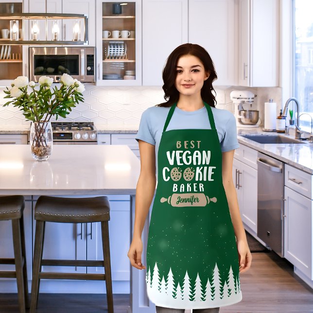 Custom Best Vegan Cookie Baker, Matching Family  Apron (Creator Uploaded)