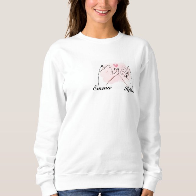 Custom Besties Sweatshirt, Best Friends Gift Sweatshirt (Front)