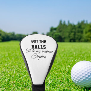 Custom bestman wedding proposal golf head cover