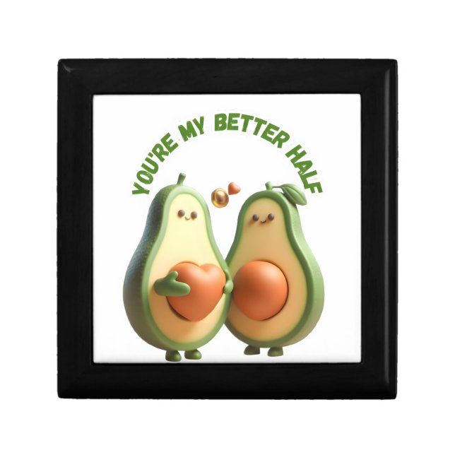 Custom Better Half Avocado Propose Day Gift Box (Front)