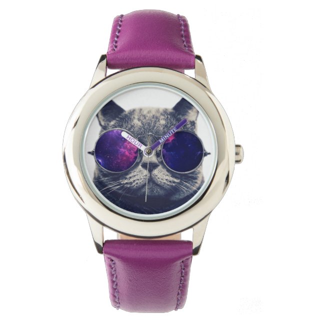 Custom Bezel with Purple Ribbons Watch (Front)