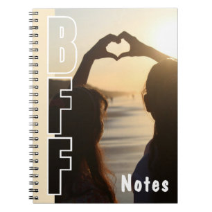 Custom BFF Photo Illusion Off-White Notebook