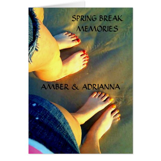 Custom BFF Spring Break Memories Cards (Front)