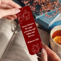 Custom Bible Verse Christian Religious Floral Red