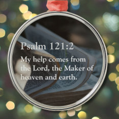 Custom Bible Verse Christmas Gifts For Pastors Metal Ornament at Zazzle