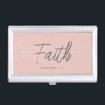 Custom Bible Verse Customized Scripture Christian  Business Card Case<br><div class="desc">Keep your faith close at hand with this Custom Bible Verse Personalized Christian Business Card Case. Designed for those who want to carry a reminder of their favorite scripture wherever they go, this elegant card holder is the perfect blend of spirituality and professionalism. With its modern, sleek design, it easily...</div>
