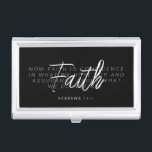 Custom Bible Verse Customized Scripture Christian  Business Card Case<br><div class="desc">Carry a symbol of your faith with this Custom Bible Verse Personalized Christian Business Card Case, designed to blend spiritual inspiration with professional style. This sleek, modern business card holder is perfect for slipping into your purse or pocket, keeping your cards secure and easily accessible. The option to personalize it...</div>