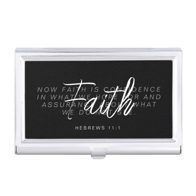 Custom Bible Verse Customized Scripture Christian  Business Card Case (Front)
