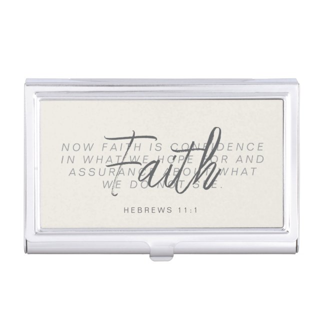 Custom Bible Verse Customized Scripture Christian  Business Card Case (Front)