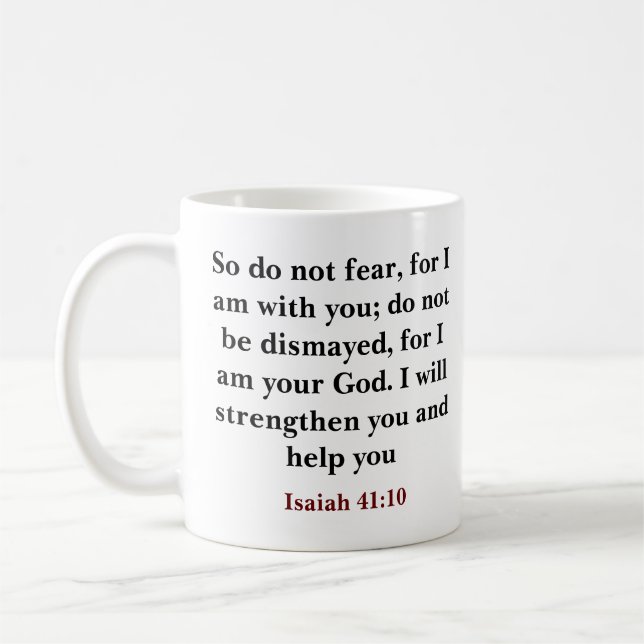 Custom Bible Verse I am your God Coffee Mug (Left)