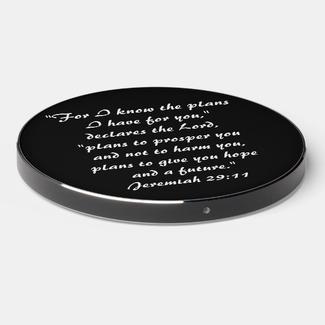 Custom Bible Verse Jeremiah 29:11 Bible Wireless Charger (Front 2)