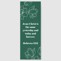 Custom Bible Verse Religious Floral Green Bookmarks