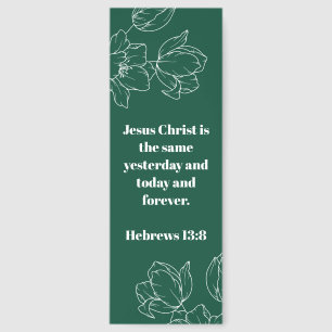 Custom Bible Verse Religious Floral Green Bookmarks