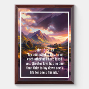 Custom bible verses quotes and personalized word award plaque