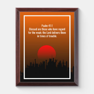 Custom bible verses quotes and personalized word award plaque
