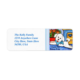 Custom Bichon Frise Dog Return Address Labels