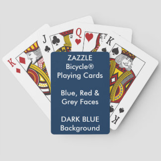 Custom Bicycle® Blue, Red, Gray Face Playing Cards