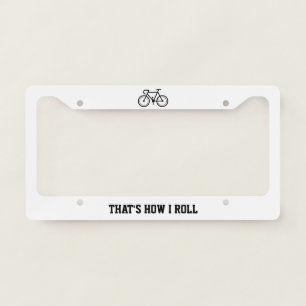 Custom bicycle logo car license plate frame