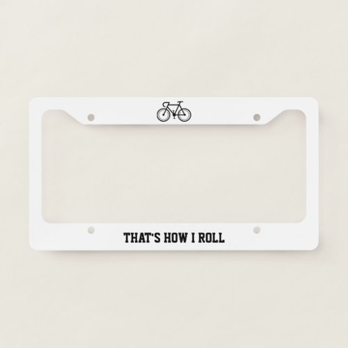 Custom bicycle logo car license plate frame