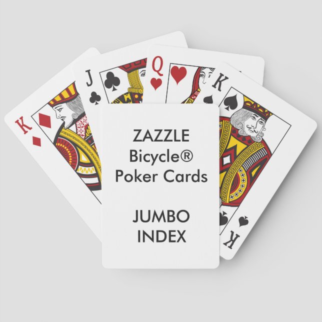 Custom Bicycle® Poker Playing Cards JUMBO INDEX (Back)