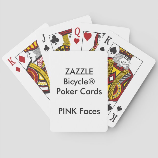 Custom Bicycle® Poker Playing Cards PINK FACES (Back)