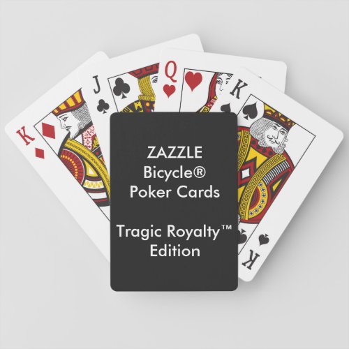 Custom Bicycle Poker Playing Cards Tragic Royalty