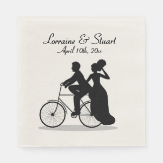 Custom Bicycle Wedding Napkins