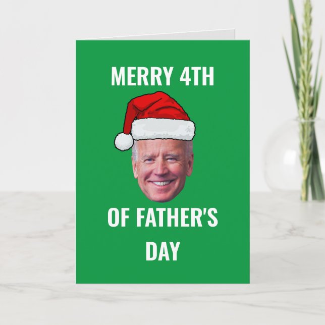 Custom Biden Confused Patriotic Merry Christmas  Holiday Card (Front)