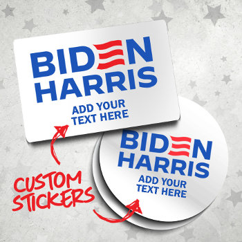 Custom Biden Harris Campaign Slogan Rectangular Sticker by Politicaltshirts at Zazzle