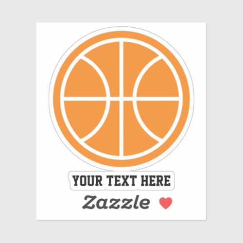 Custom big basketball sports logo decal sticker