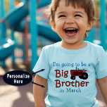 Custom Big Brother Red Tractor Toddler T-shirt at Zazzle