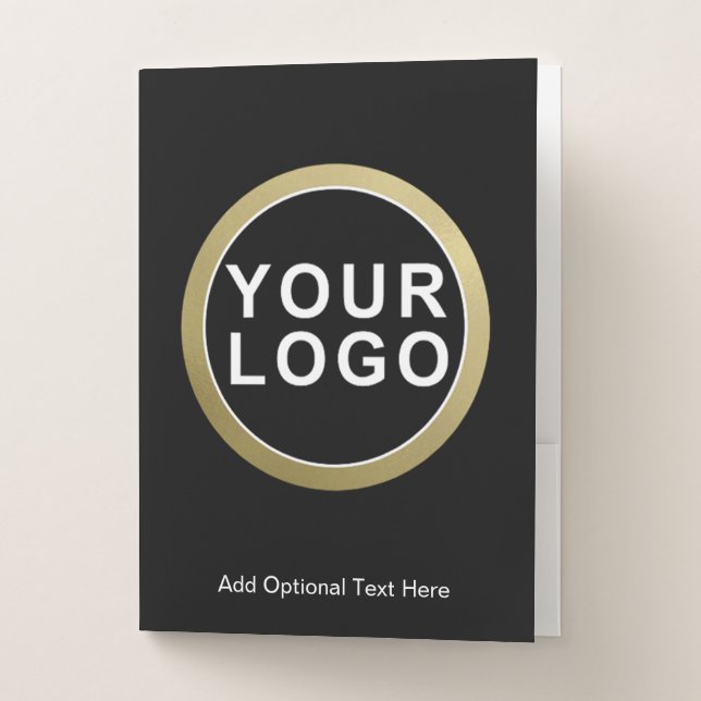 Custom Big Business Logo Minimalist Black   Pocket Folder (Front)
